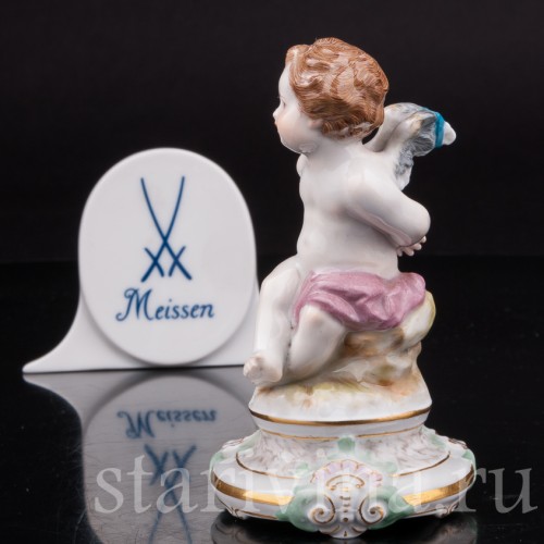 Статуэтка из фарфора Купидон со связанными крыльями, Meissen, Германия, сер. 19 - нач. 20 вв.