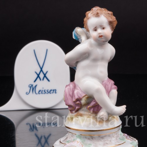 Статуэтка из фарфора Купидон со связанными крыльями, Meissen, Германия, сер. 19 - нач. 20 вв.