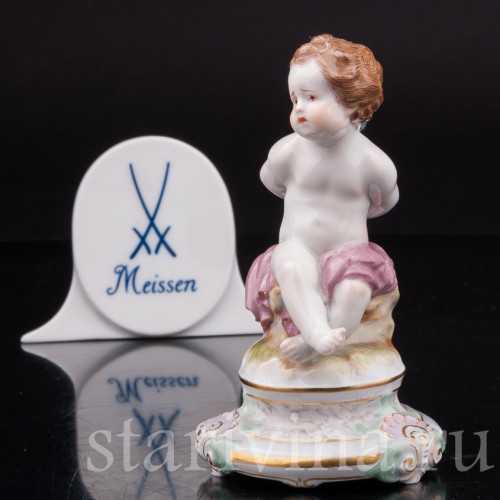 Статуэтка из фарфора Купидон со связанными крыльями, Meissen, Германия, сер. 19 - нач. 20 вв.