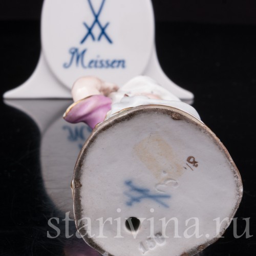 Фарфоровая фигурка Девочка со скошенной травой, Meissen, Германия, сер. 19 - нач. 20 вв.