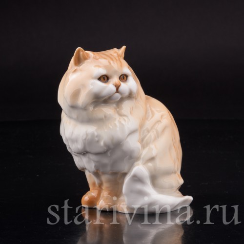 Фигурка из фарфора Персидский кот, Hutschenreuther, Германия, 1970 гг.