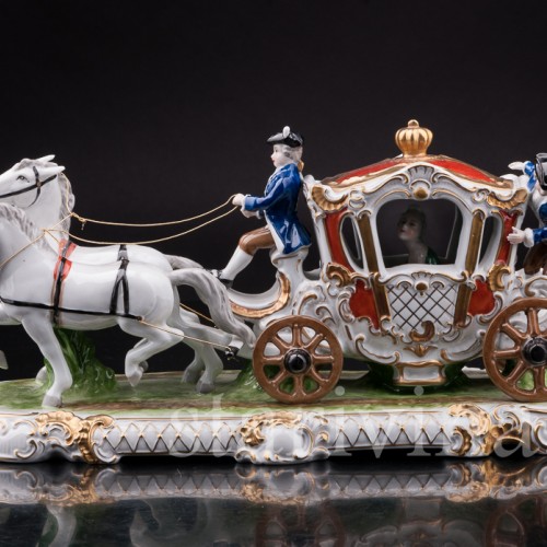 Фарфоровая композиция Карета, Unterweissbach, Германия, 1958-76 гг.