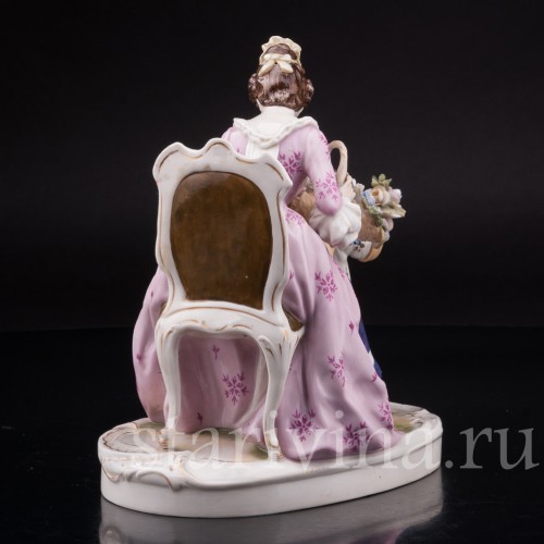 Фарфоровая статуэтка Мама с дочкой, Scheibe-Alsbach, Германия, 1925-72 гг.