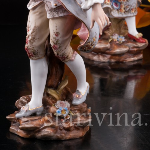 Фарфоровая статуэтка Галантная пара, Volkstedt, Германия, 19 в.