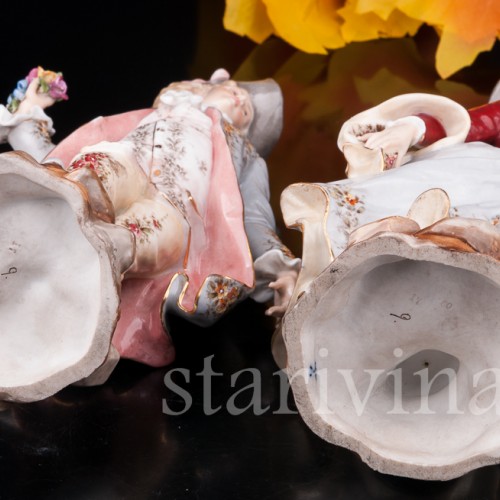 Фарфоровая статуэтка Галантная пара, Volkstedt, Германия, 19 в.