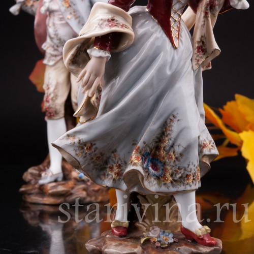 Фарфоровая статуэтка Галантная пара, Volkstedt, Германия, 19 в.