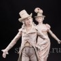 Фарфоровая композиция Пара в дорожных костюмах, Royal Dux, Чехия, 1900 гг.