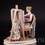 Фарфоровая статуэтка Художница, рисующая девушка, Volkstedt, Германия, 19 в.