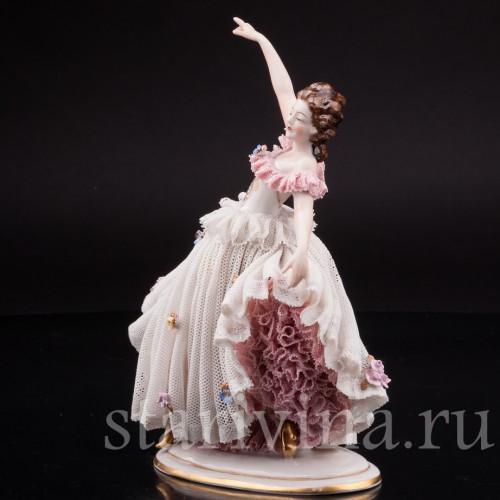 Статуэтка Танцующая девушка, кружевная, Ackermann & Fritze, Германия, нач. 20 в.