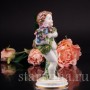 Фигурка Путти с цветами, аллегория весны, Muller & Co, Германия, нач. 20 в.