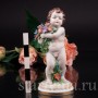 Фарфоровая статуэтка Путти с цветами, аллегория весны, Muller & Co, Германия, пер. пол. 20 в.