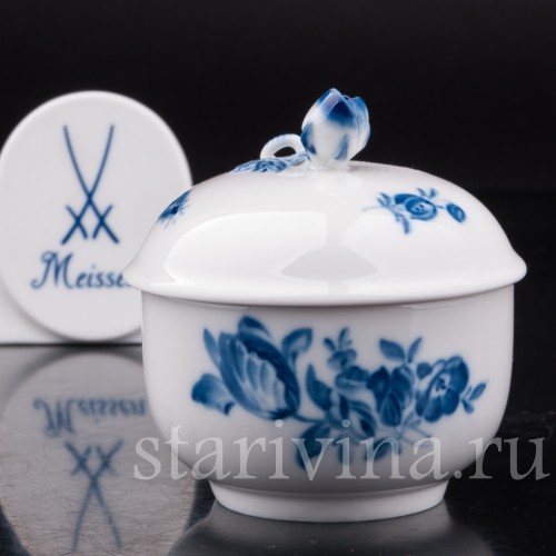 Фарфоровая Сахарница-шкатулка с жуками, Meissen, Германия, вт. пол 20 в.