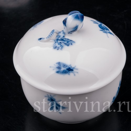 Фарфоровая Сахарница-шкатулка с жуками, Meissen, Германия, вт. пол 20 в.