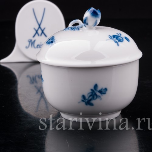 Фарфоровая Сахарница-шкатулка с жуками, Meissen, Германия, вт. пол 20 в.