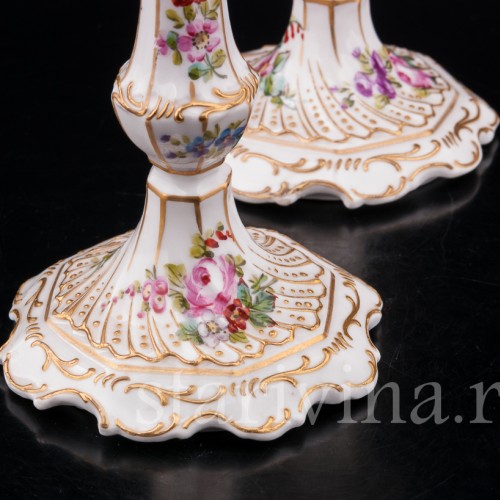 Парные фарфоровые Подсвечники, Франция, кон. 19 - нач. 20 вв.