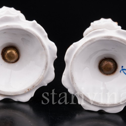 Парные фарфоровые Подсвечники, Франция, кон. 19 - нач. 20 вв.