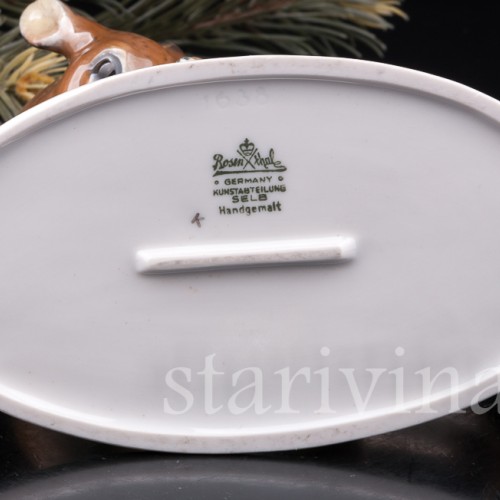 Фарфоровая композиция Олениха с оленёнком, Rosenthal, Германия, 1936 год.