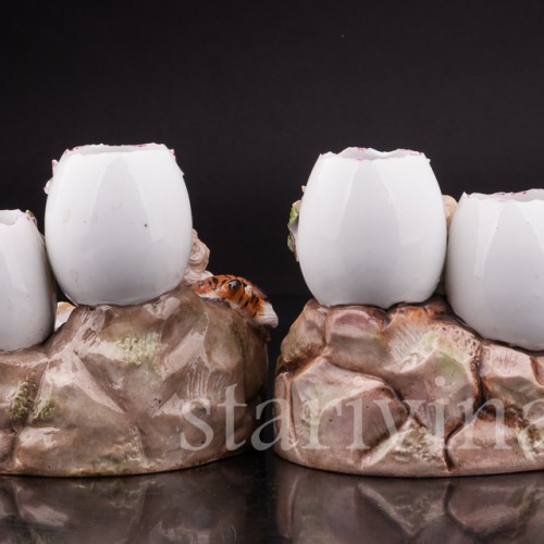 Парная фарфоровая композиция Отдыхающие путти, Ernst Bohne Sohne, Германия, кон. 19 - нач. 20 вв.