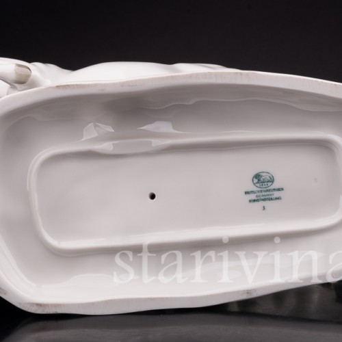 Большая композиция из фарфора "На свободе", несущиеся кони, Hutschenreuther, Германия, 1970 гг.