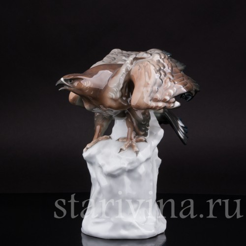 Фарфоровая статуэтка птицы Орел на скале, Karl Ens, Германия, 1920-30 гг.