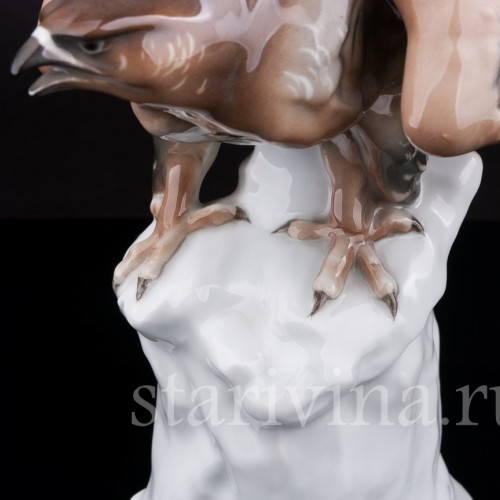 Фарфоровая статуэтка птицы Орел на скале, Karl Ens, Германия, 1920-30 гг.