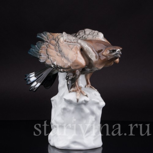 Фарфоровая статуэтка птицы Орел на скале, Karl Ens, Германия, 1920-30 гг.