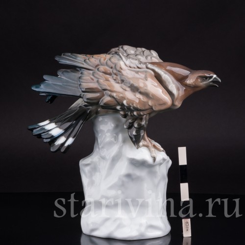 Фарфоровая статуэтка птицы Орел на скале, Karl Ens, Германия, 1920-30 гг.
