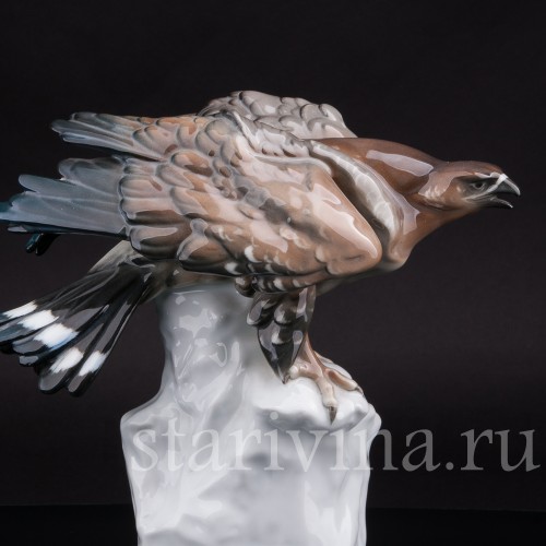 Фарфоровая статуэтка птицы Орел на скале, Karl Ens, Германия, 1920-30 гг.