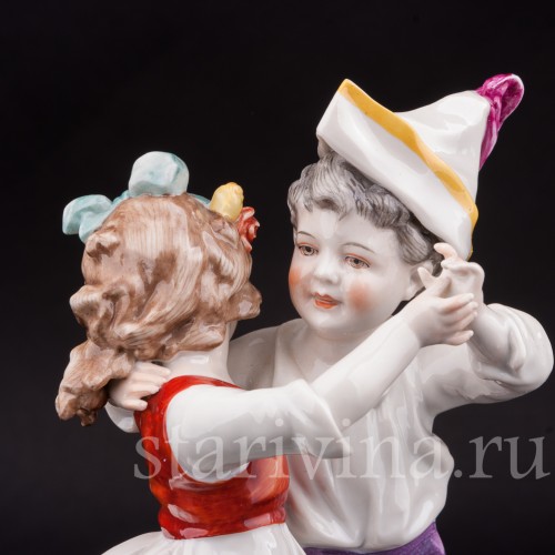 Фарфоровая фигурка Танцующие дети, Volkstedt, Германия, кон. 19 в.