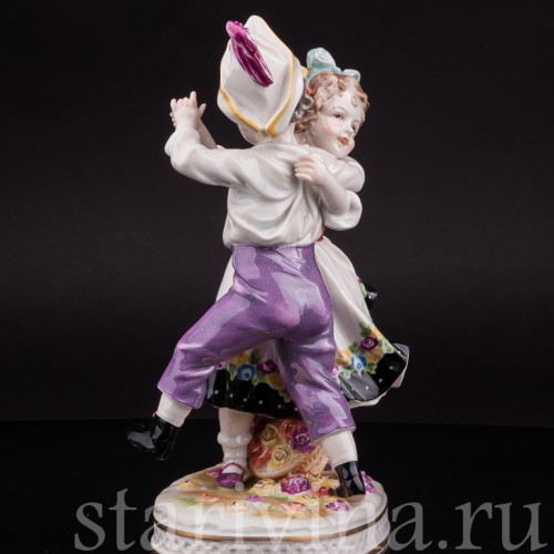 Фарфоровая фигурка Танцующие дети, Volkstedt, Германия, кон. 19 в.