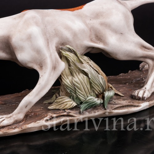 Охотничья собака и птица, Capodimonte, Италия, вт. пол. 20 в