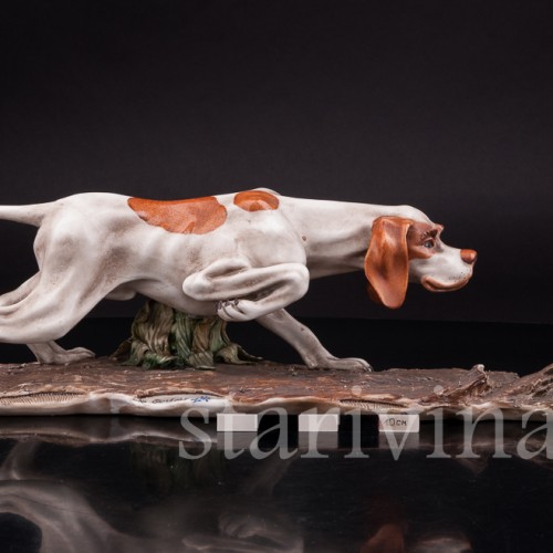 Охотничья собака и птица, Capodimonte, Италия, вт. пол. 20 в