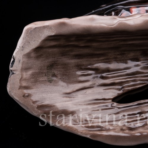 Фарфоровая статуэтка птицы Пестрый дятел на пне, Rosenthal, Германия, 1960 гг.