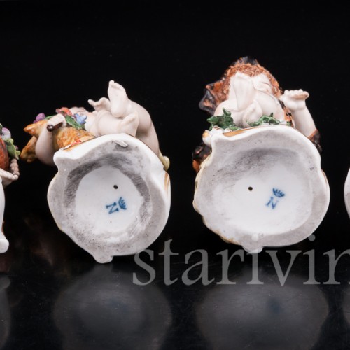 Фарфоровые статуэтки Времена года, Дрезден, Германия, нач. 20 в.