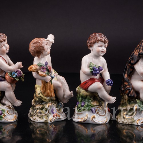 Фарфоровые статуэтки Времена года, Дрезден, Германия, нач. 20 в.