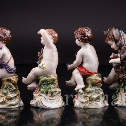 Фарфоровые статуэтки Времена года, Дрезден, Германия, нач. 20 в.