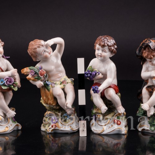 Фарфоровые статуэтки Времена года, Дрезден, Германия, нач. 20 в.