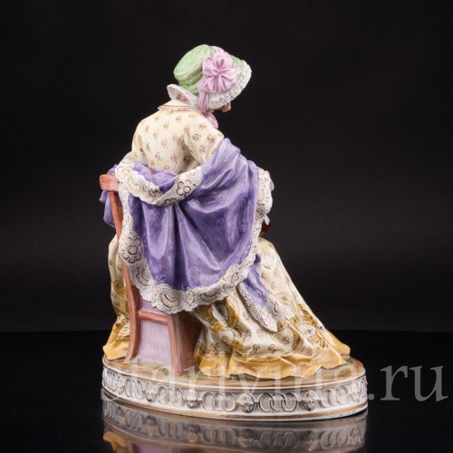 Статуэтка из фарфора Дама с лютней, Carl Thieme, Германия, нач. 20 века.