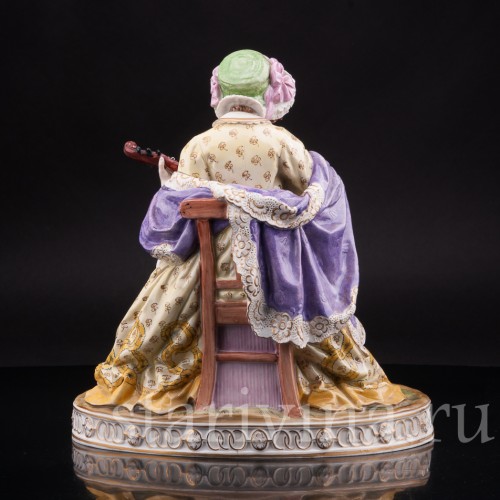 Статуэтка из фарфора Дама с лютней, Carl Thieme, Германия, нач. 20 века.