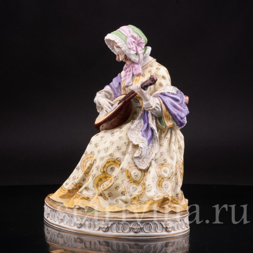 Статуэтка из фарфора Дама с лютней, Carl Thieme, Германия, нач. 20 века.