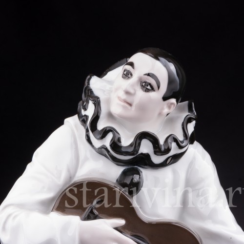 Большая фарфоровая композиция Пьеро с пуделем, Rosenthal, Германия, 1920 гг.