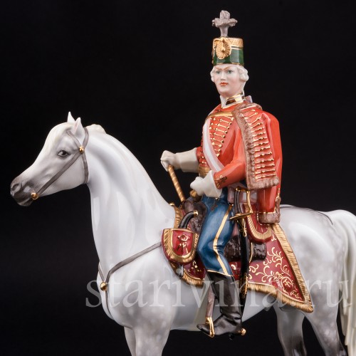  Статуэтка всадника Андраш Хадик фон Футак, Herend, Венгрия, вт. пол. 20 в.