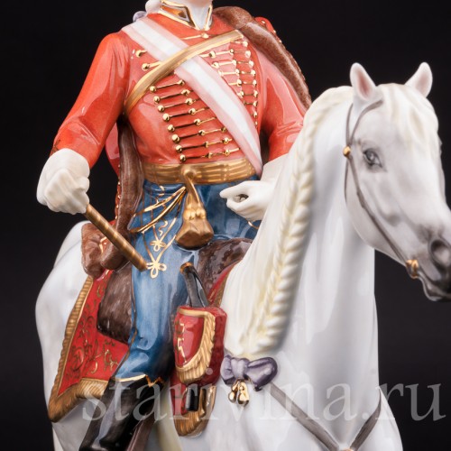  Статуэтка всадника Андраш Хадик фон Футак, Herend, Венгрия, вт. пол. 20 в.