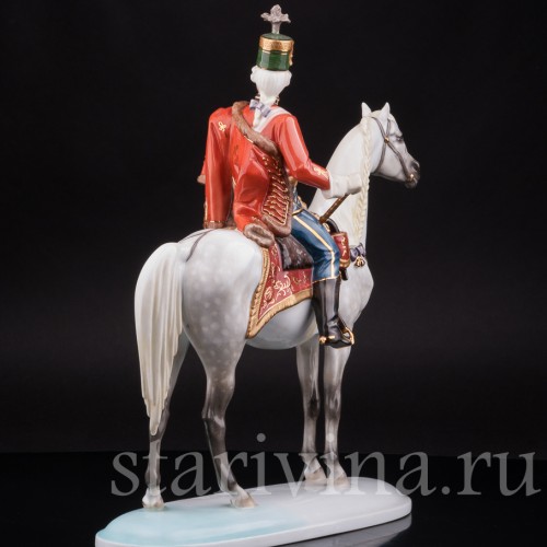  Статуэтка всадника Андраш Хадик фон Футак, Herend, Венгрия, вт. пол. 20 в.
