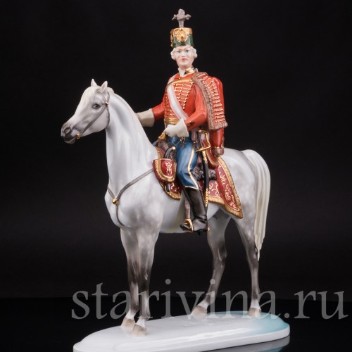  Статуэтка всадника Андраш Хадик фон Футак, Herend, Венгрия, вт. пол. 20 в.