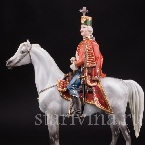  Статуэтка всадника Андраш Хадик фон Футак, Herend, Венгрия, вт. пол. 20 в.