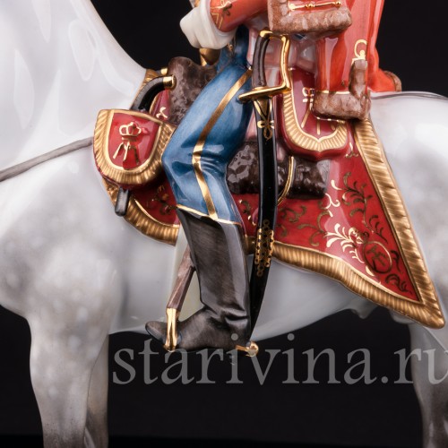  Статуэтка всадника Андраш Хадик фон Футак, Herend, Венгрия, вт. пол. 20 в.