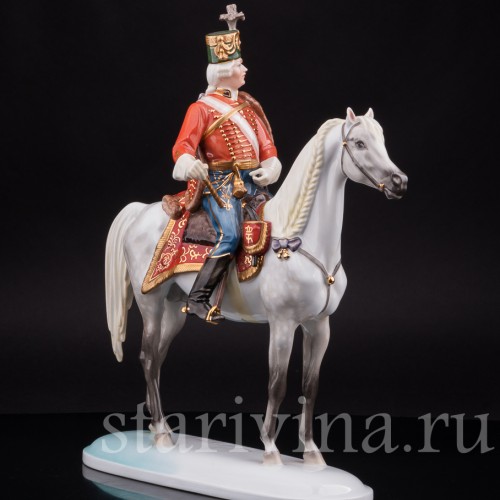  Статуэтка всадника Андраш Хадик фон Футак, Herend, Венгрия, вт. пол. 20 в.