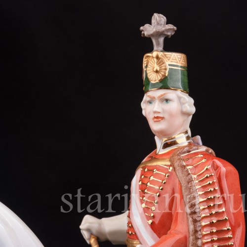  Статуэтка всадника Андраш Хадик фон Футак, Herend, Венгрия, вт. пол. 20 в.