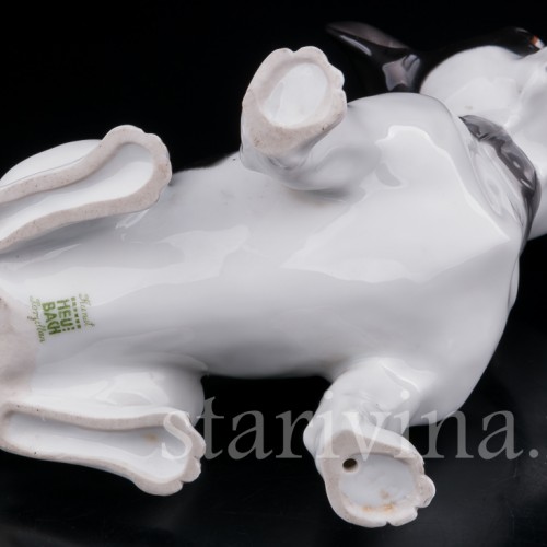 Фигурка собаки из фарфора Французский бульдог, Heubach, Германия, нач. 20 в.